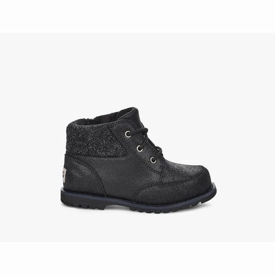 Botas UGG Orin Wool Criança Pretas | PT-MXIRJ